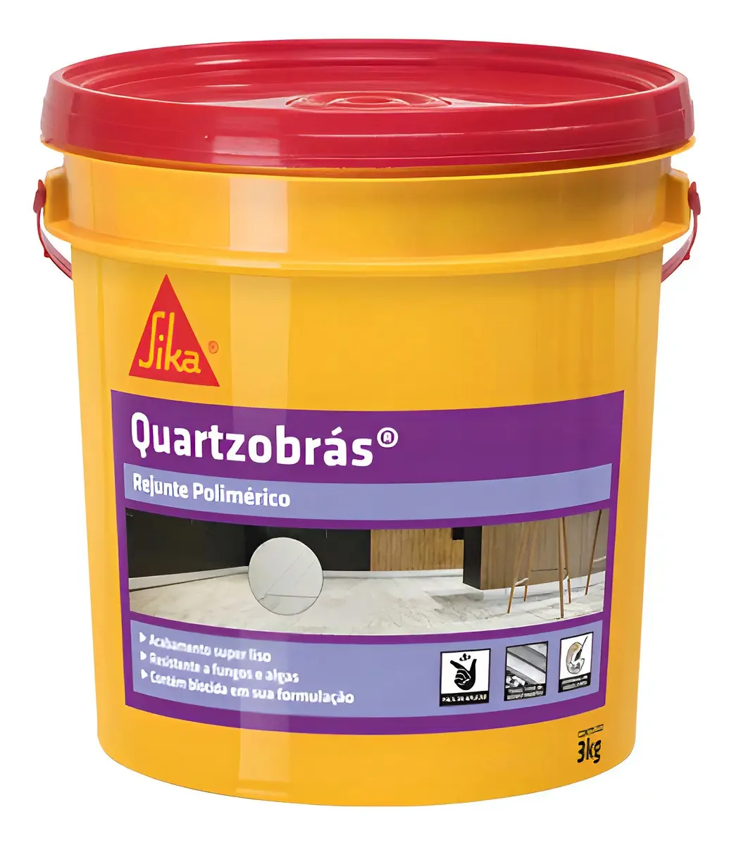 Rejunte Polimérico Flexível Quartzobrás Rosa Antigo 3kg Antimofo