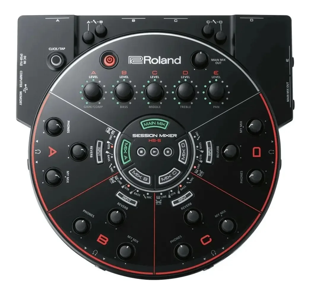 Roland Hs-5 Mixer Digital Multipista Para Gravações Mfull