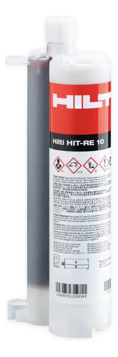 Re-10 580ml - Adesivo de ancoragem química de cura lenta - Hilti Black