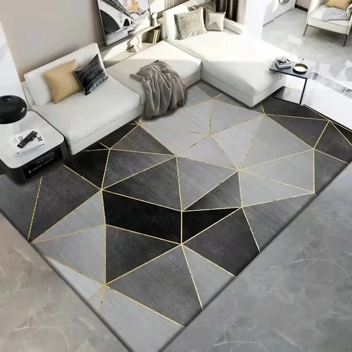 Tapete de quarto ultramacio e fofo, tapete felpudo moderno, tapetes para decoração de sala de estar, tapete de berçário, decoração luxuosa, 80 x 120 cm (fragmentos)