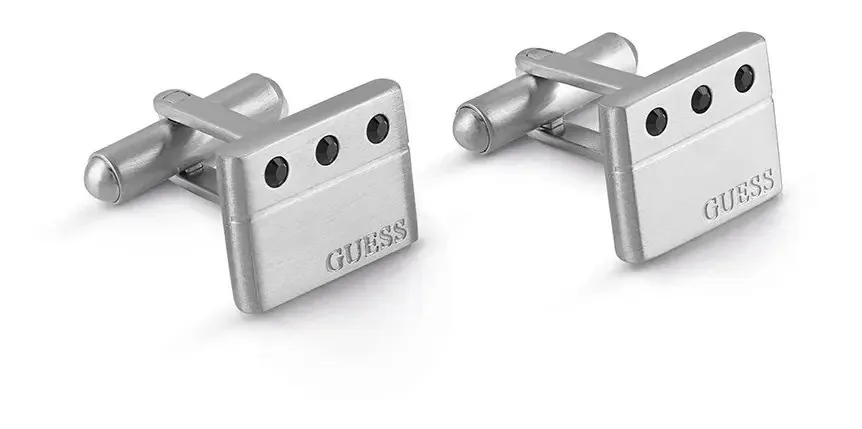 Abotoaduras masculinas Guess Silver Colour2