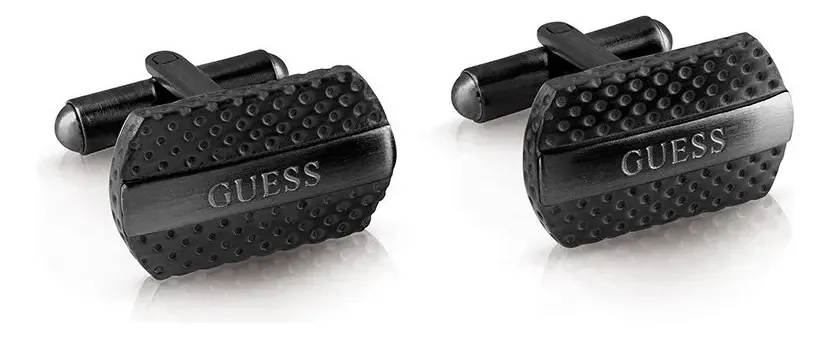 Abotoaduras masculinas Guess, cor preta