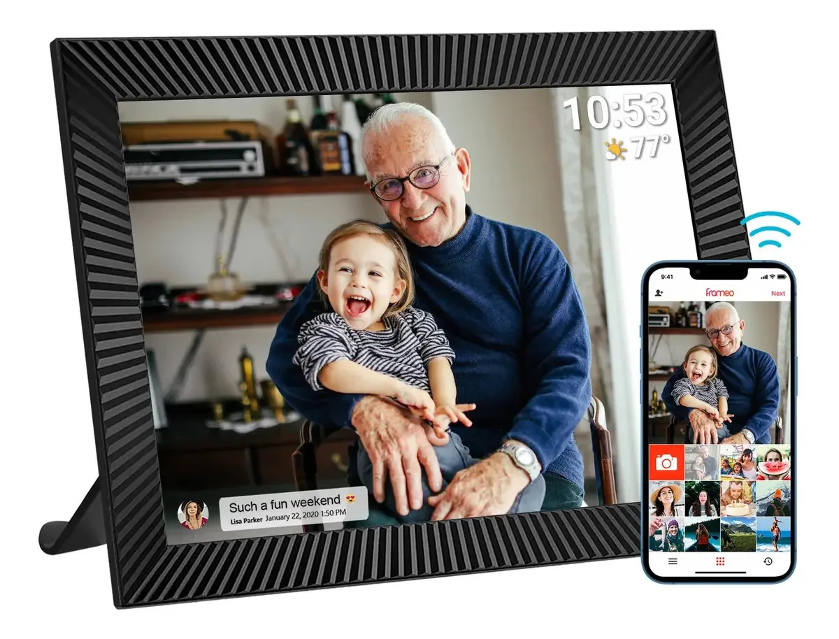 Frameo - Moldura fotográfica digital inteligente WiFi de 10,1 polegadas