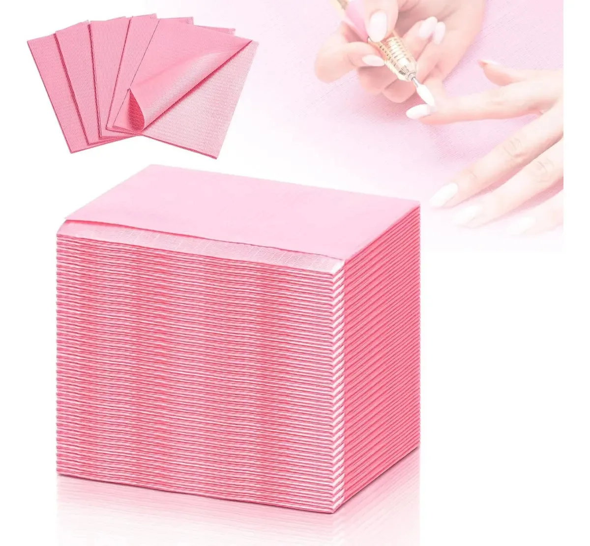Lenço Borgatta Descartável Campos Dentais 50 Unidades Cor Rosa