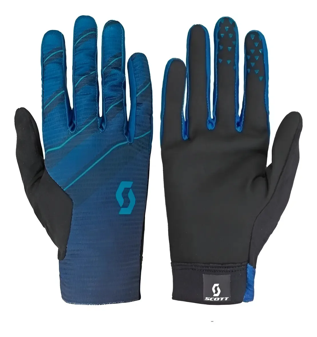 Luva de Ciclismo Scott Ridance Com Touchscreen Azul M