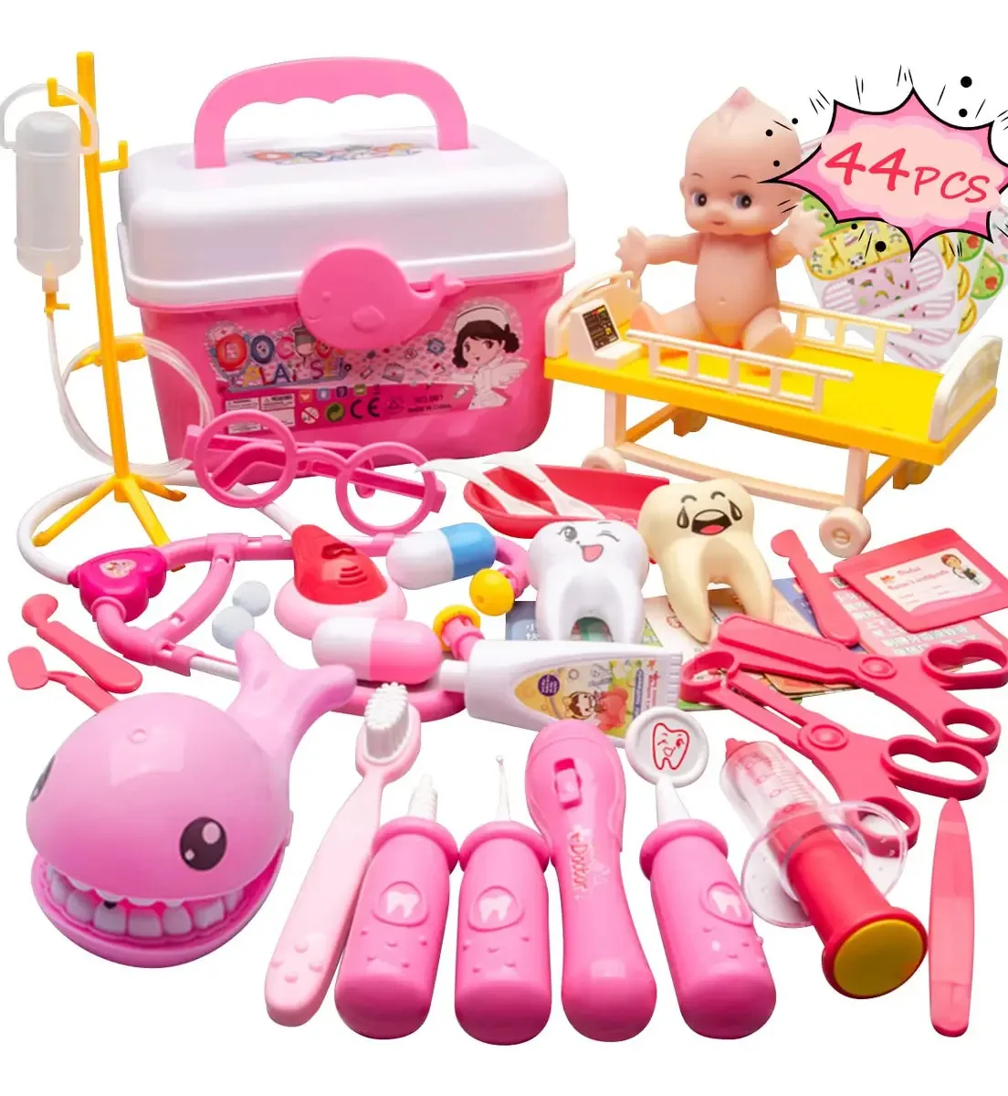Kit de Médico 44pcs Jogos Médicos para Meninos e Meninas