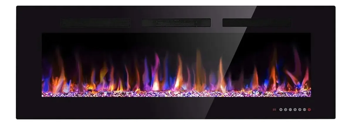 Lareira elétrica Xbeauty 60 embutida na parede e no suporte