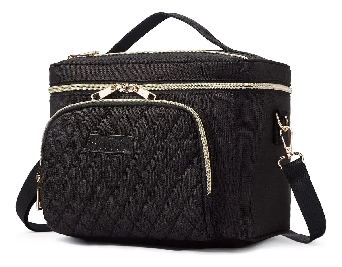 Bolsa de maquiagem Scorlia Hzb-20128, preta