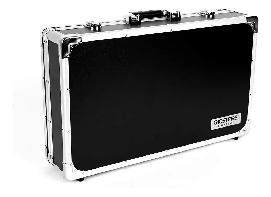 Estojo para pedais de guitarra multiefeitos Ghost Fire 21. Negro