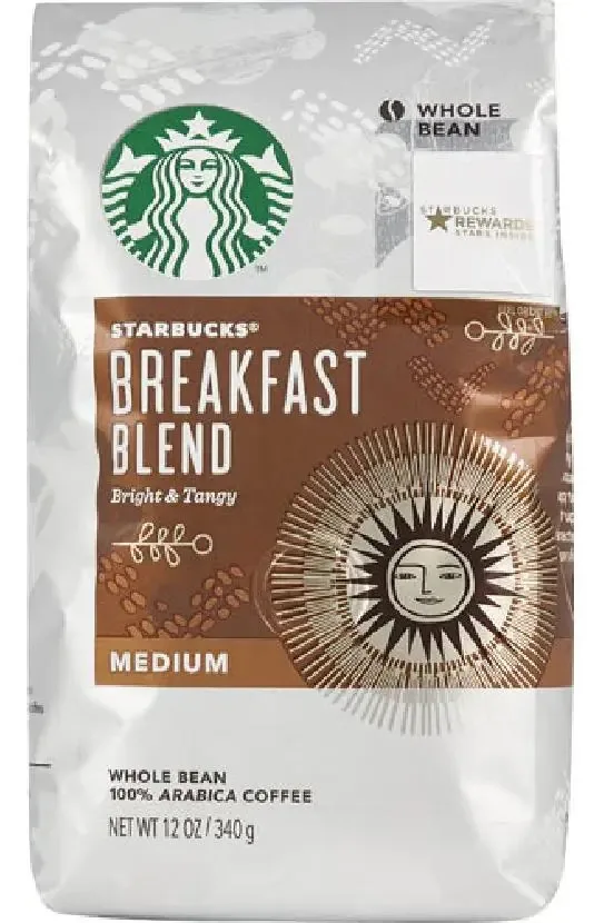 Café Starbucks Breakfast Blend Em Grão - 340g