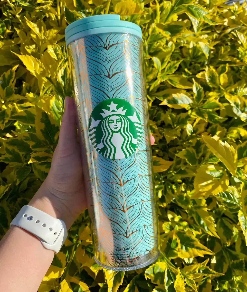 Balanças de aniversário Starbucks Tumbler Tumbler Balanças turquesas