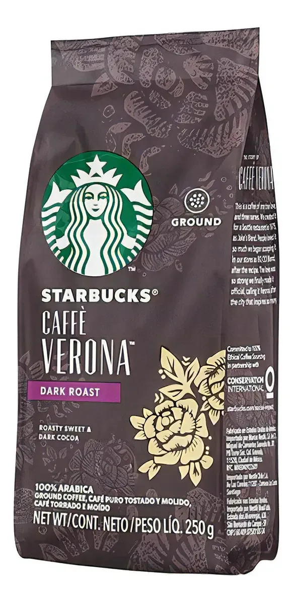 Cafés Starbucks Verona Em Grãos - 250g