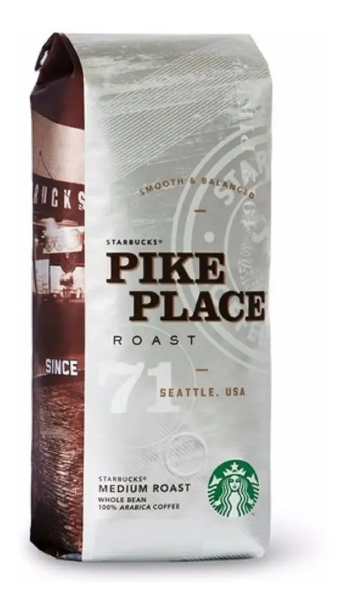 Cafés Starbucks Pike Place Em Grãos Ou Moído - Pct 250g