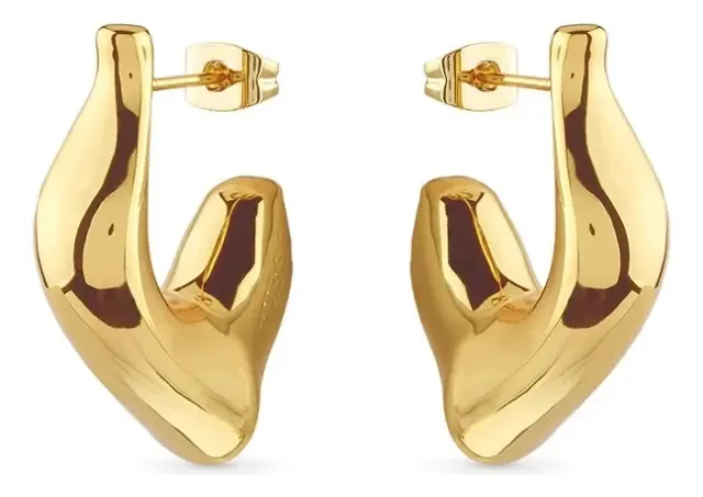 Brincos cirúrgicos femininos Guess Berbera Gold