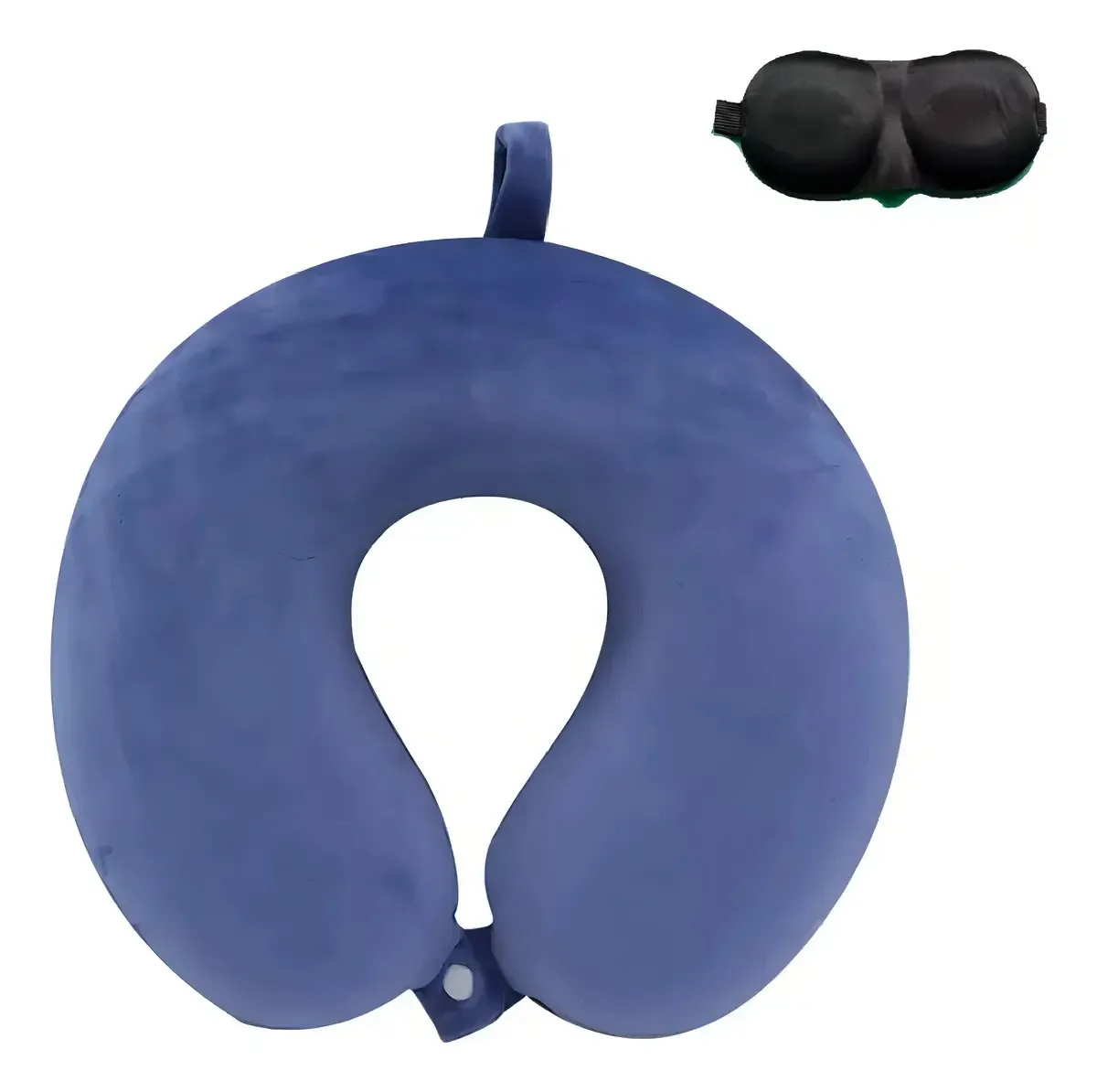 Almofada de pescoço confortável, almofada viscoelástica azul