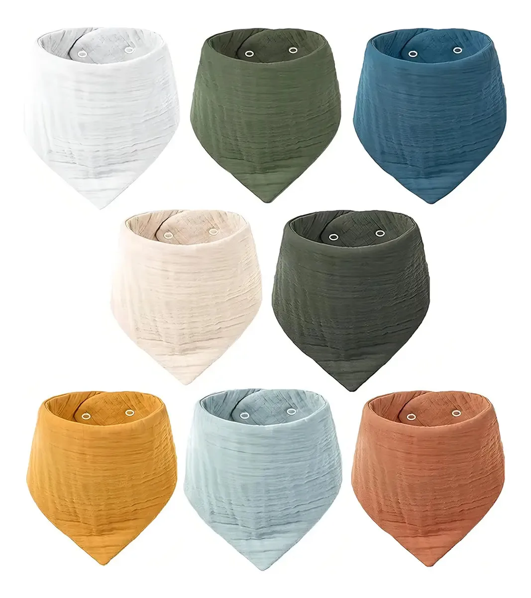 Conjunto de 8 babadores para meninos e meninas, babadores impermeáveis