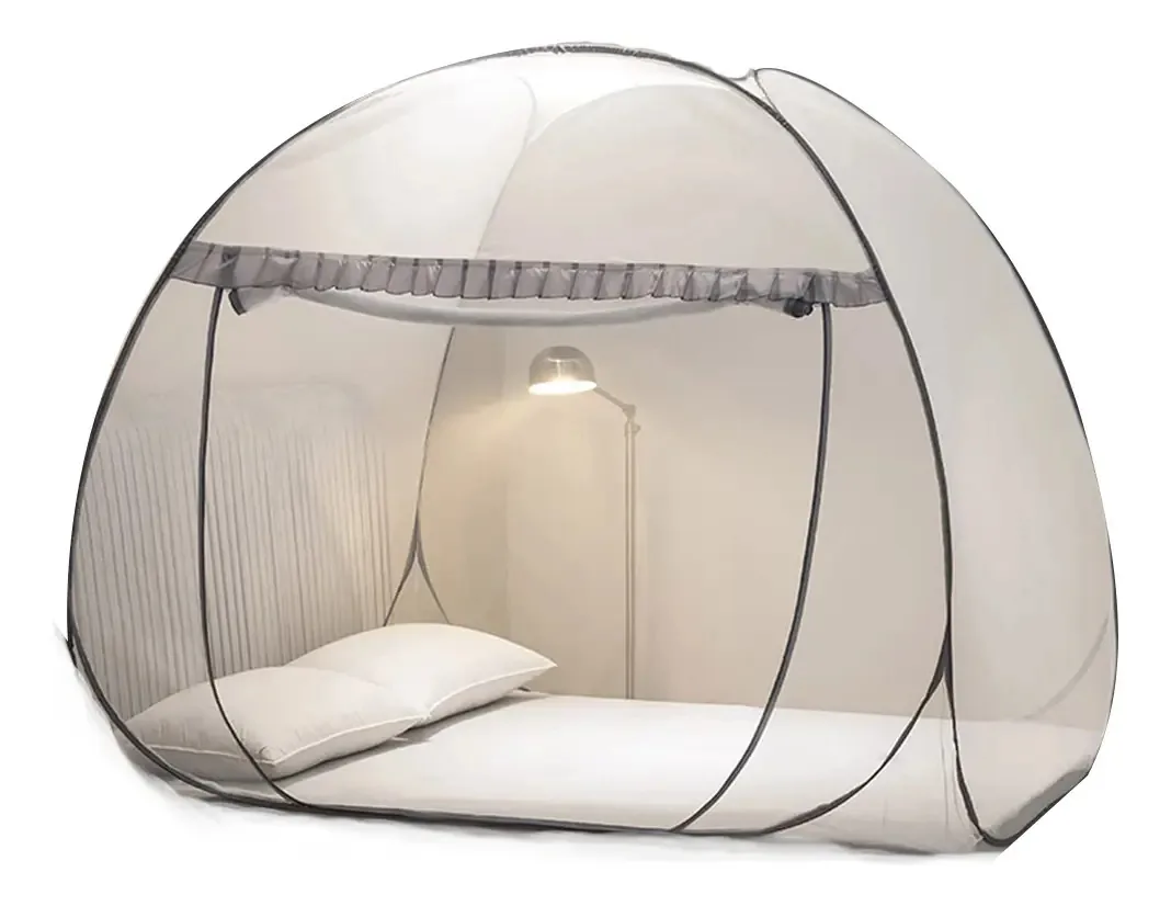 Colcha dobrável portátil Mosquiteira Cinza 200* 150* 150cm
