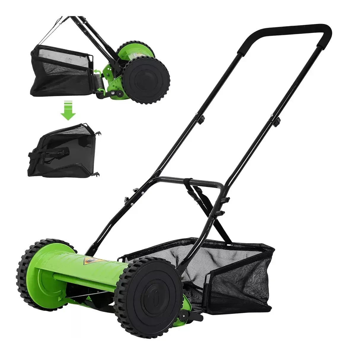 Cortador de grama manual verde