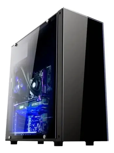 Gabinete Gamer Brazil Pc Preto Vidro Temperado Bpc-330