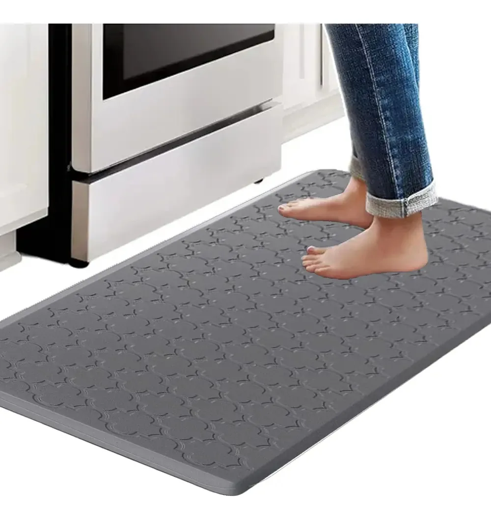 Tapete Antifadiga para Uso na Cozinha e Escritório 44*75cm Cor Cinza