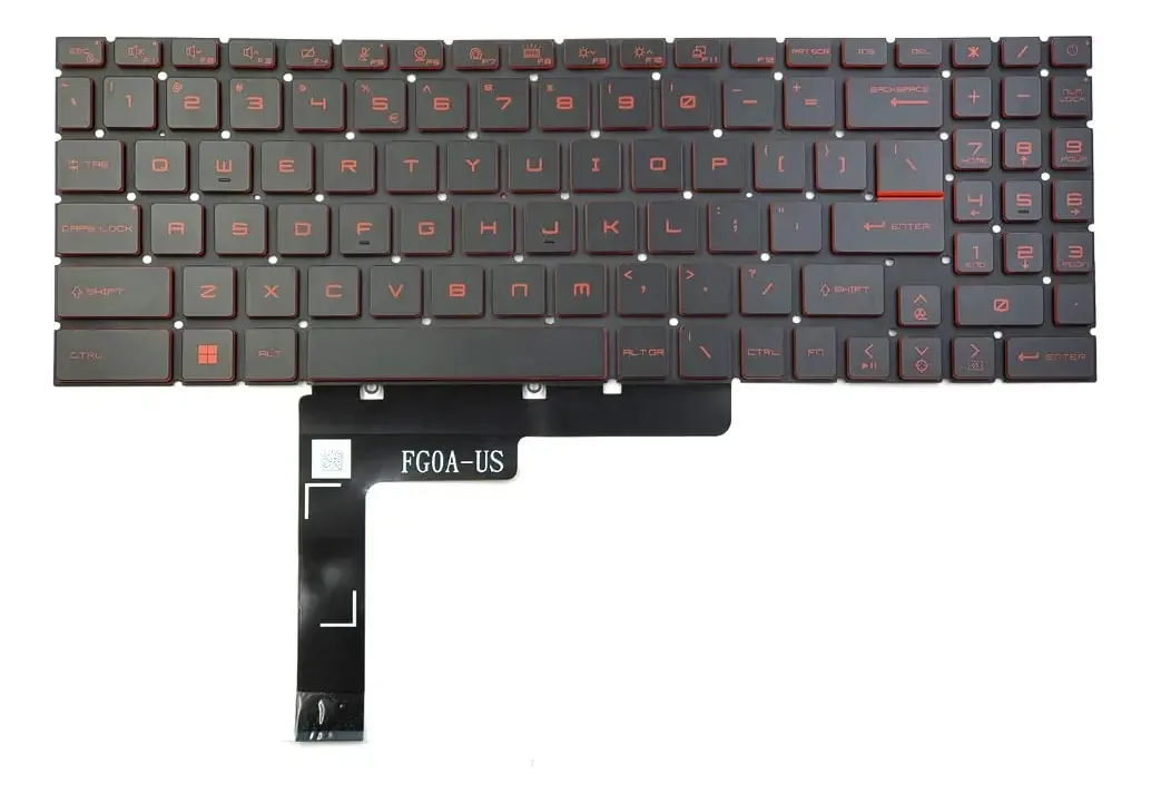 Teclados para notebooks e netbooks KGIGIBE cor Preto Inglês US