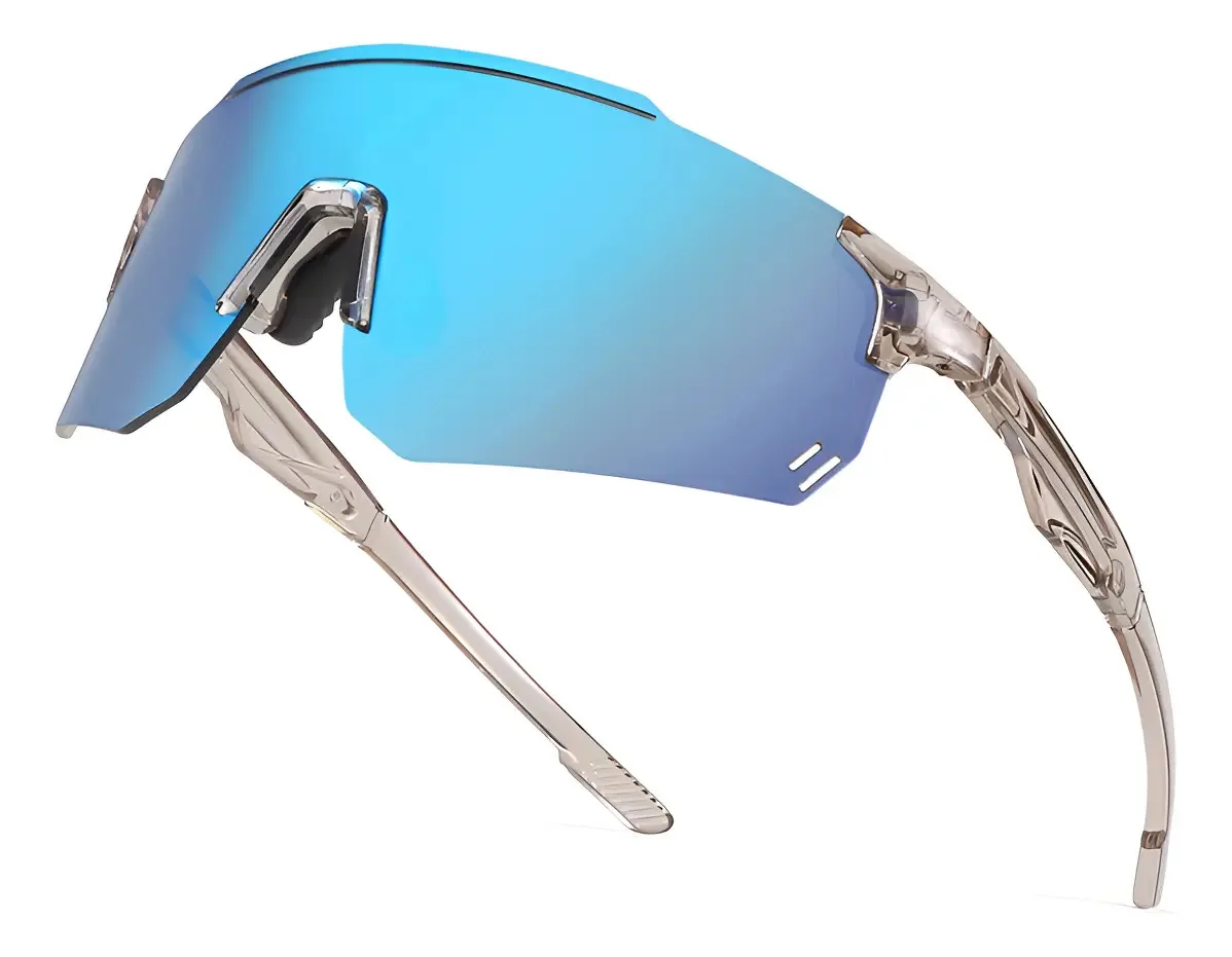 Óculos esportivos Tr Surround com espelho para ciclismo, lente azul