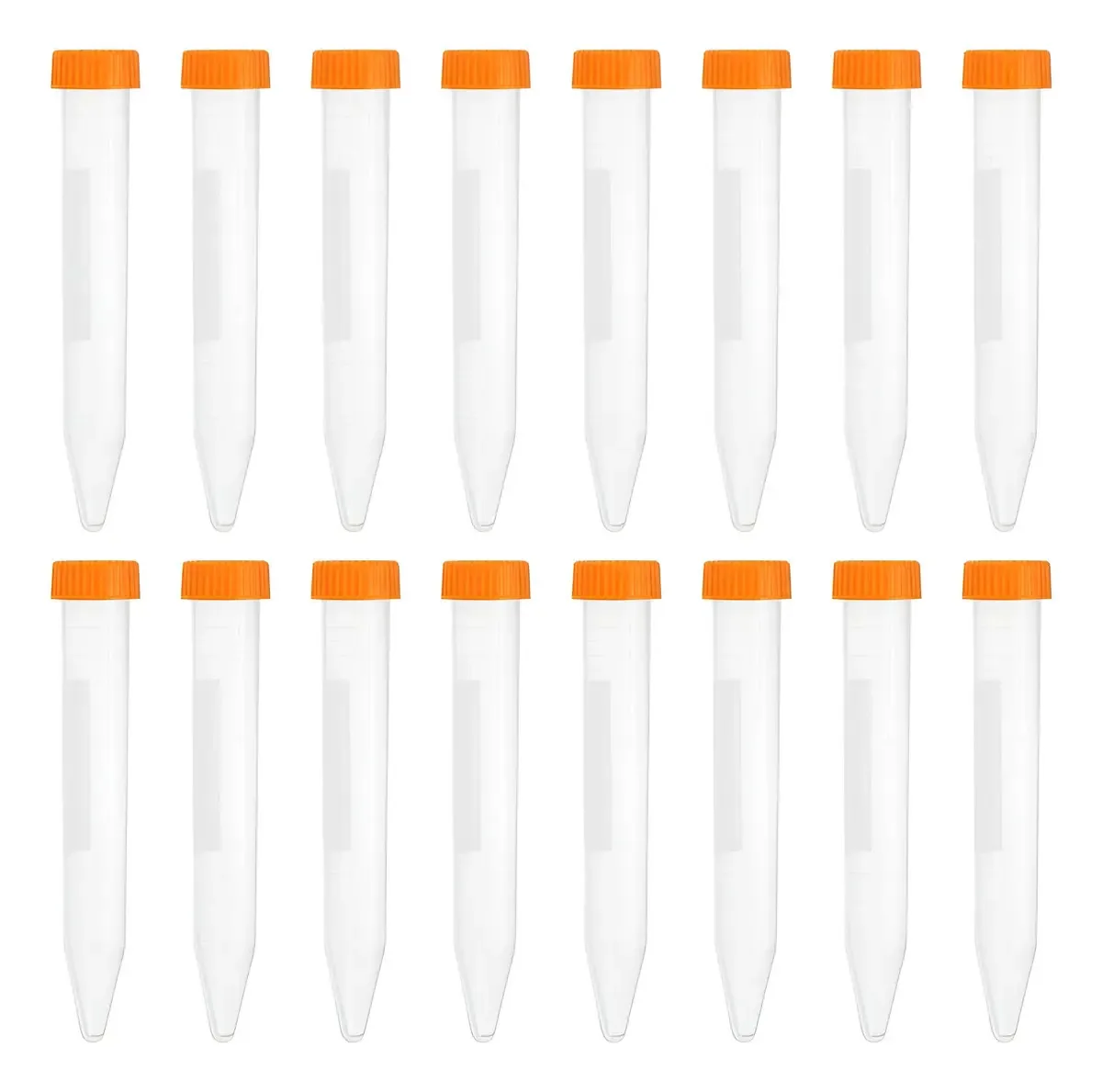 Tubos de centrífuga cônica esterilizáveis de 15 ml, 50 peças