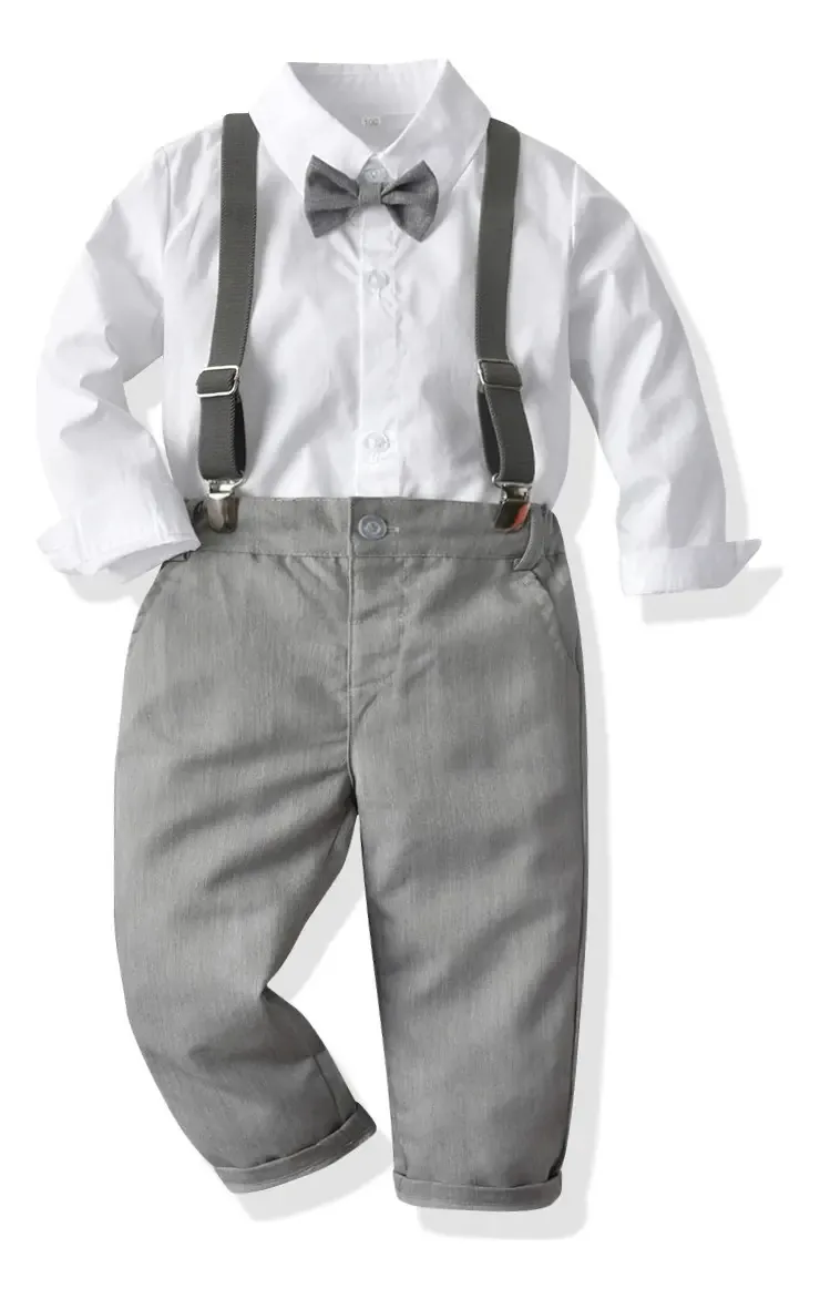 Conjunto de roupas, ternos formais, roupas masculinas para meninos, cor: cinza, tamanho 110 cm