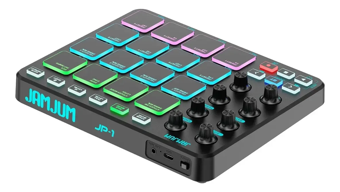 Jamjum Jp-1 Driver Midi 16 Pads Retroiluminação Rgb