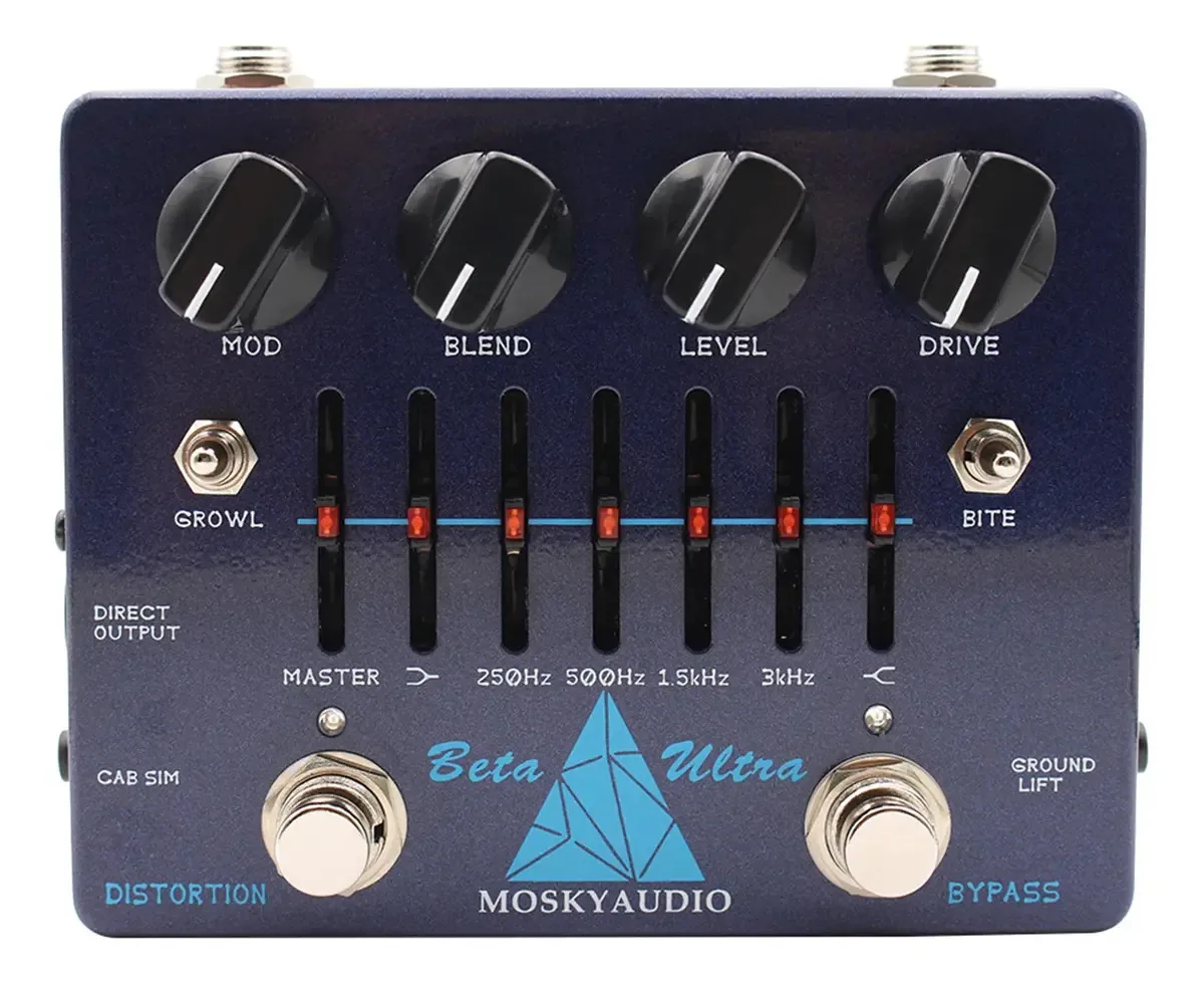 Pedal De Distorção Para Guitarra Mosky Beta Ultra Preamp Efe