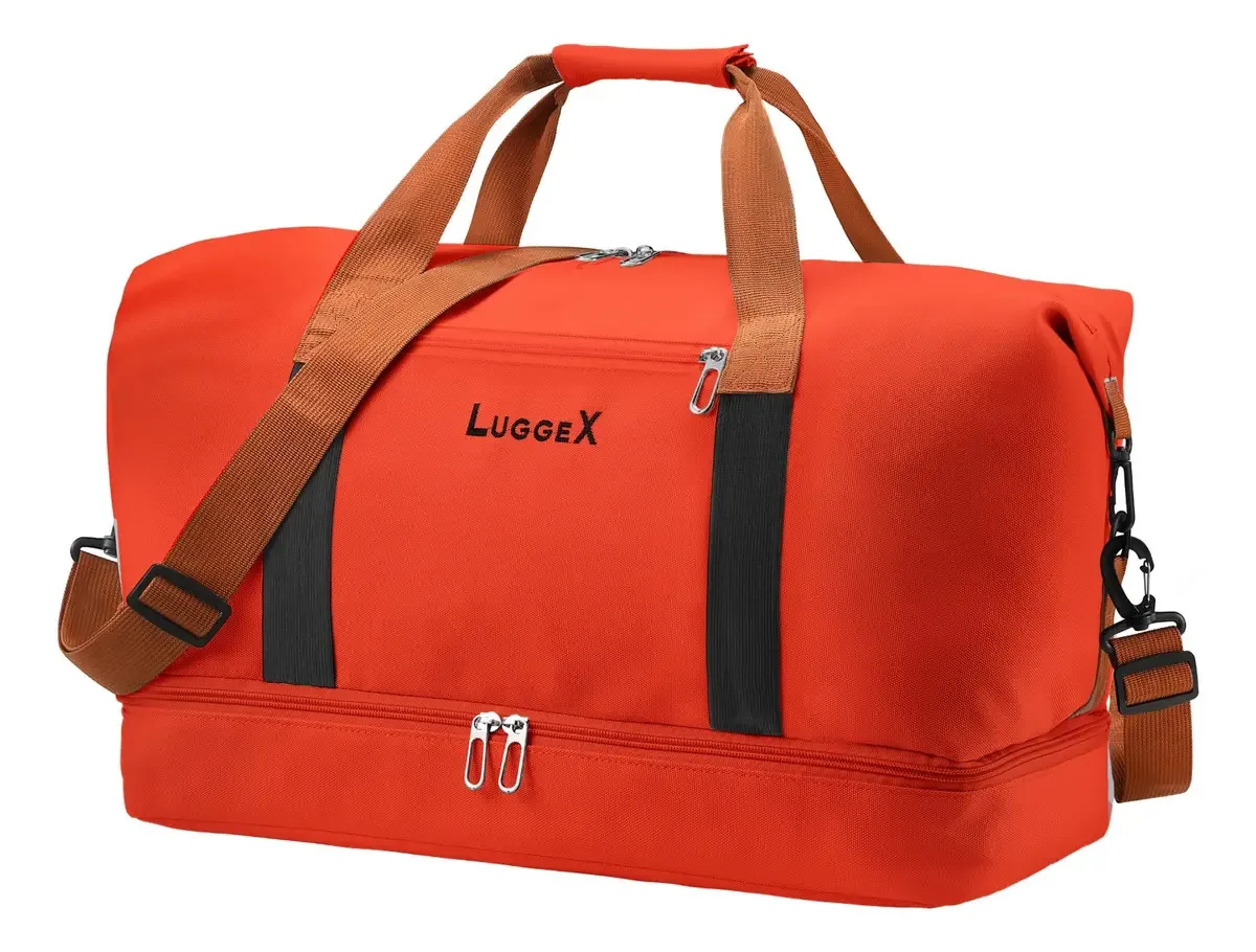 Malas esportivas para viagens e ginástica masculinas e femininas, bolsa dobrável de grande capacidade