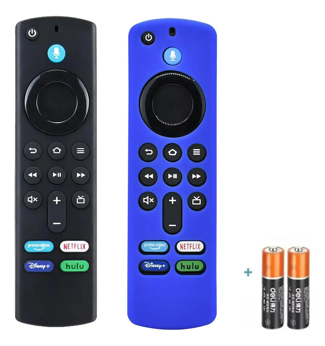 Controle de substituição compatível com a capa protetora de silicone Amazon Fire Stick 4k/lite/cube + — compatível com controle de voz, acesso rápido a aplicativos, fácil configuração, durável