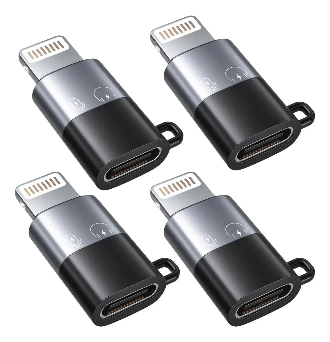 Adaptador Usb Masculino Feminino De 4 Peças Para Áudio Do iPhone