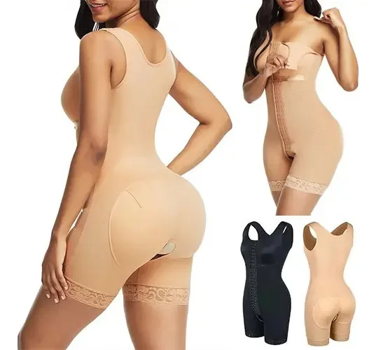 Cintas de emagrecimento pós-parto colombianas, cor nude, tamanho 4xl