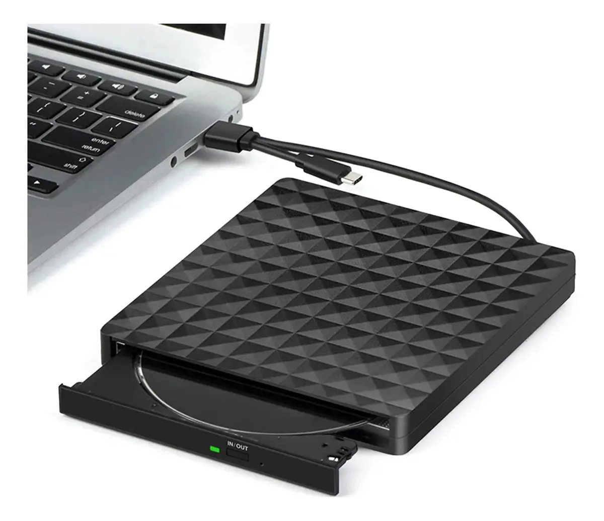 Interfaces portáteis Mlwskerty USB 3.0 e USB C 2 Gravadores de DVD Unidades de dados de alta velocidade Unidades ópticas externas de computador