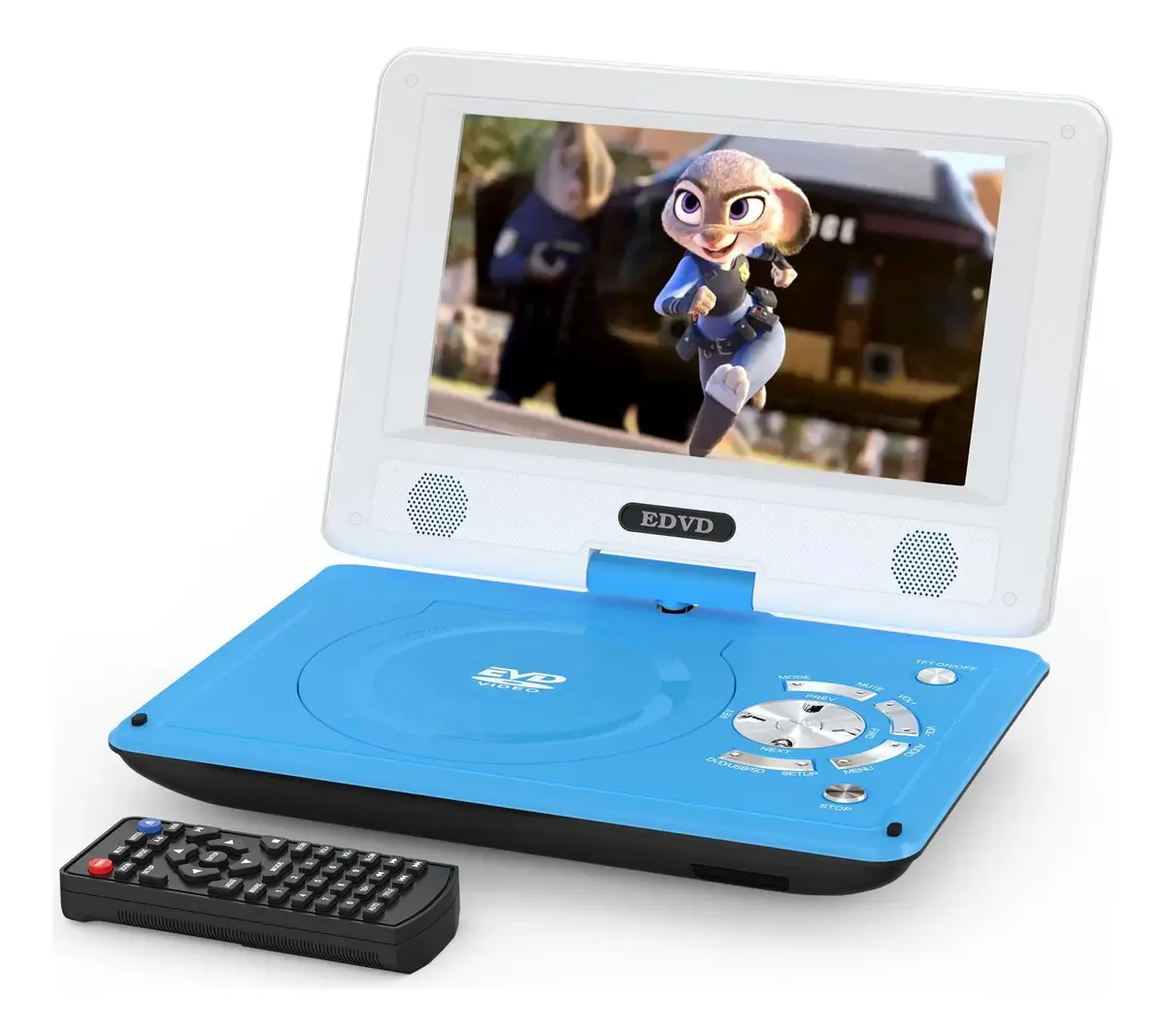 Reprodutor de DVD Portátil de 11,5 Polegadas para Crianças e Carros, Tela HD Giratória de 9,5 Polegadas com Bateria Integrada de 4 a 6 Horas, Compatível com Visualização Sincronizada