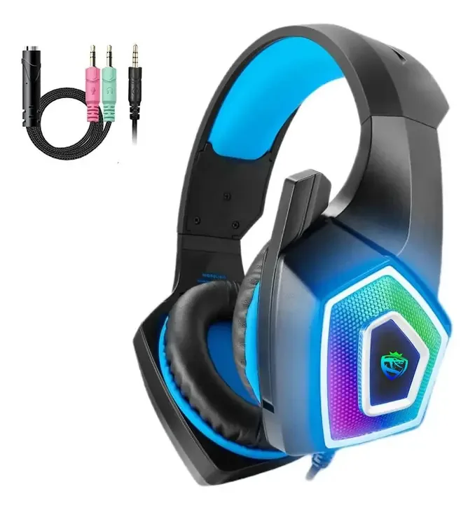 Fone de ouvido para jogos com microfone para Xbox One Ps4 Ps5