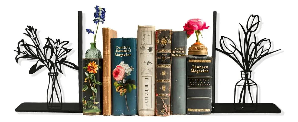 Suportes de livros decorativos para prateleiras, suportes exclusivos para