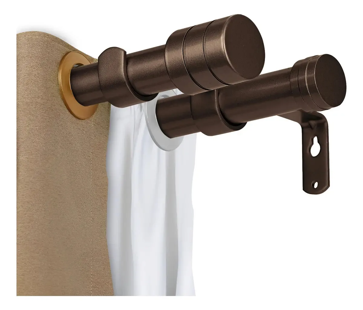 Varão duplo comprimento mínimo 80cm comprimento máximo 3.92m KKLUV KK-FKD392 bronze