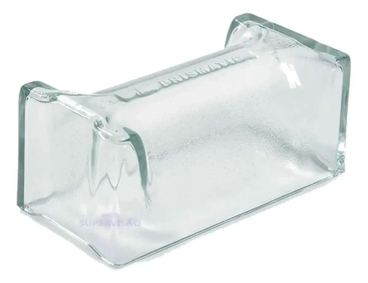 Tijolo de Vidro Capela Vazado Transparente 10 Peças Vitral Fort