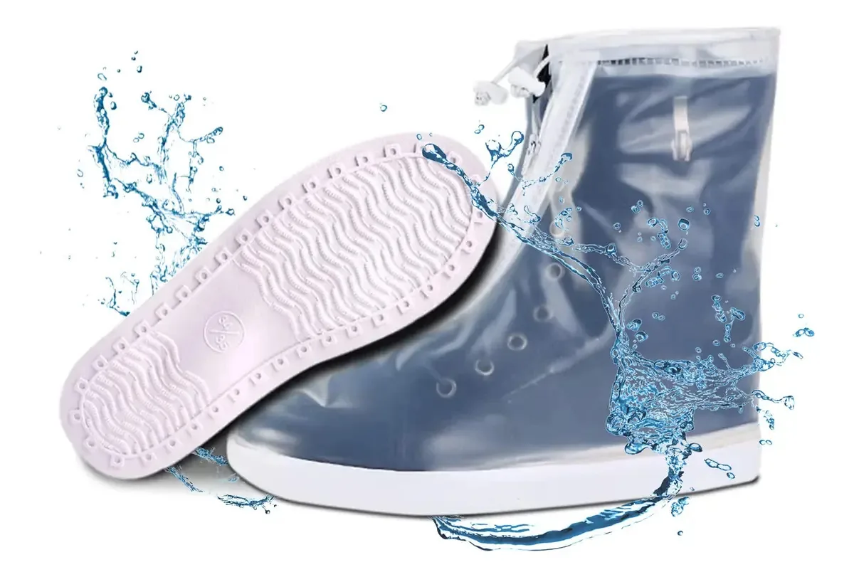 Capa de Sapato Impermeável, Capa À Prova D'Água Para Botas de Chuva, Capas de Sapato Reutilizáveis Para Chuva e Neve Com Excelente Elasticidade e Dobrável Para Homens e Mulheres