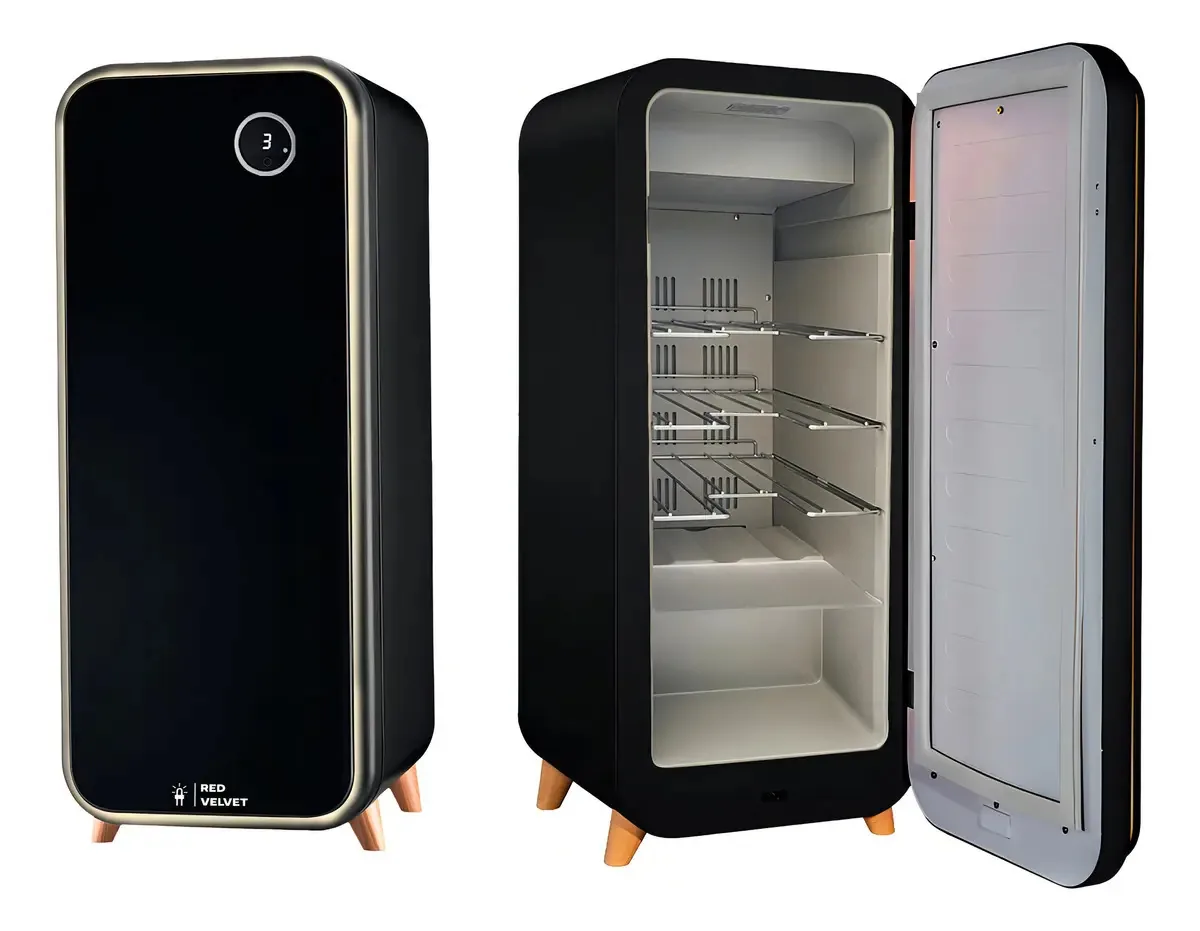 Refrigerador de refrigeração Red Velvet FS-53 preto 53L
