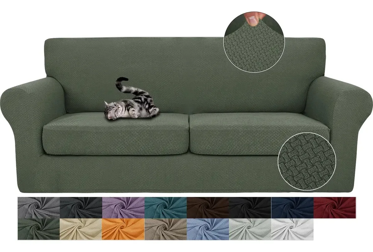 Capas de sofá elásticas Jiviner, 3 peças com 2 capas