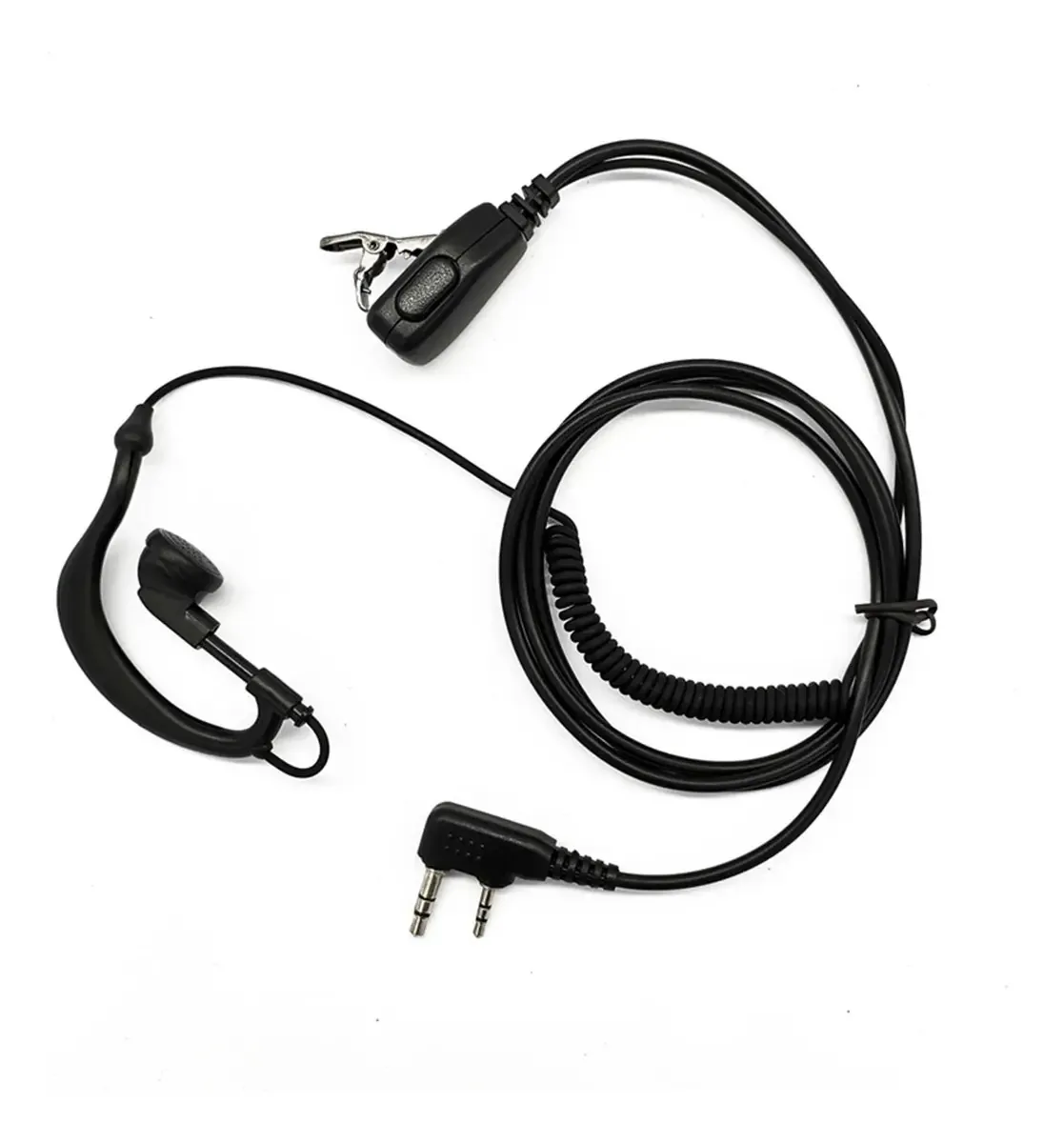 Lerpwige - Fones de Ouvido Intercomunicadores Tipo K Walkie-talkie Fones de Ouvido de 2 Pinos com Microfone Ptt para Uv-5r Uv5r Uv-5re Fones de Ouvido de Rádio Bidirecional Walkie-talkie