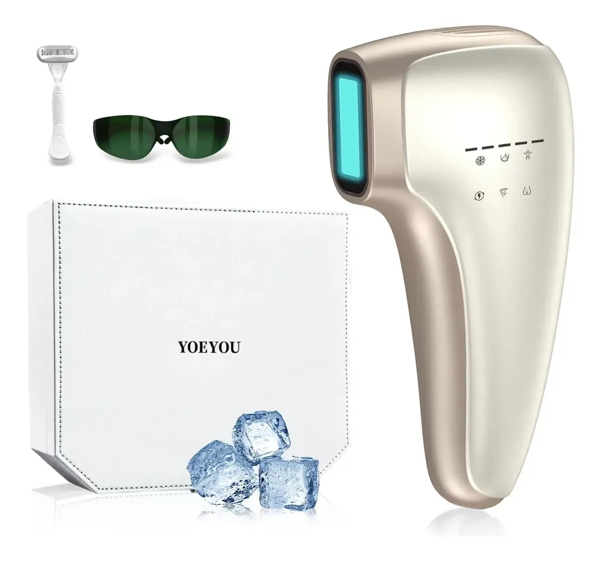 Depilação a laser Ipl indolor para mulheres e homens, etc. Cor branca