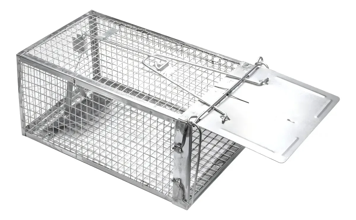 Armadilha para Ratos e Camundongos Gaiola para Roedores Prateada