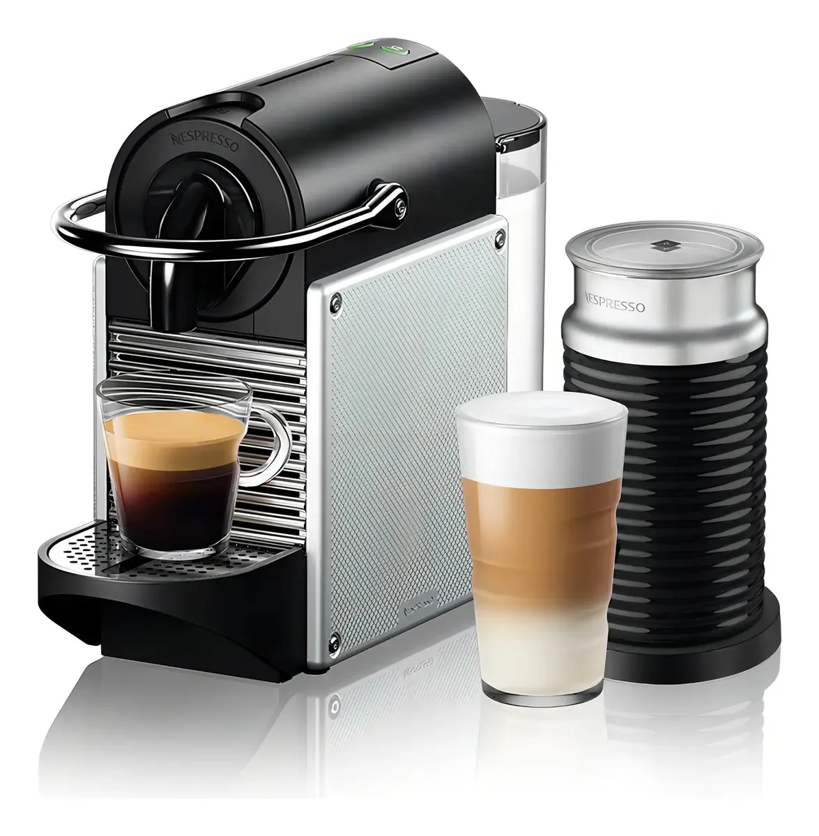 Pacote Pixie Cafetera Nespresso + Aeroccino3