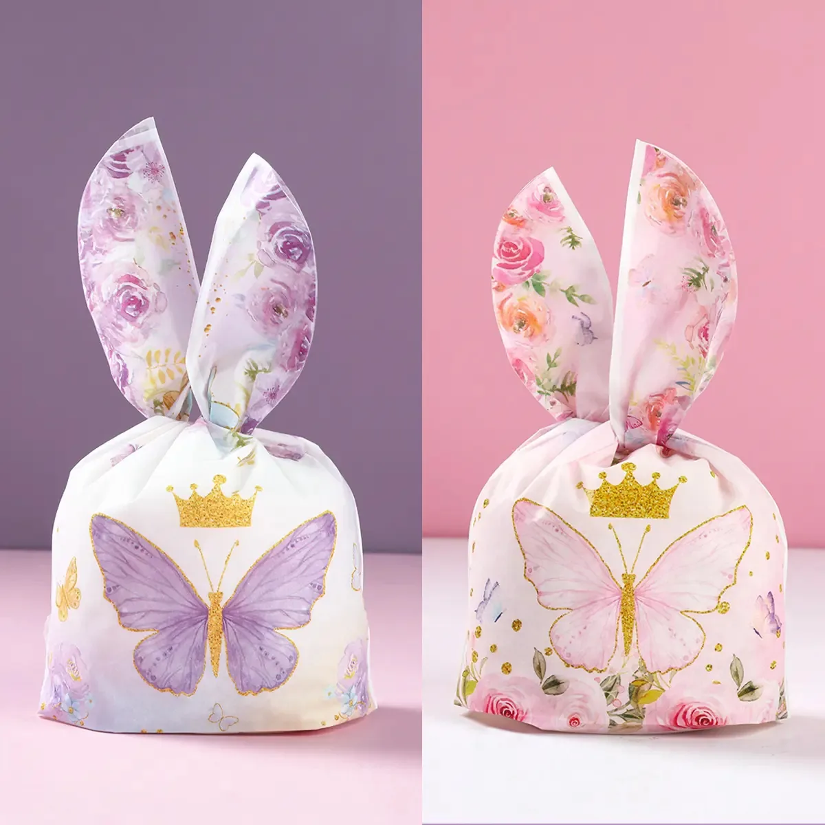 50 sacos de doces de borboleta, decoração de aniversário, cor C