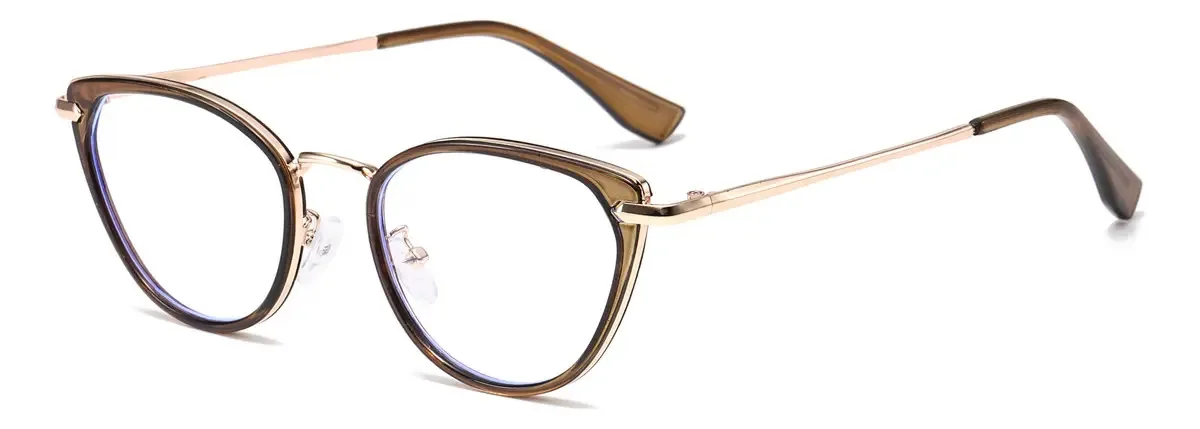 Lentes de filtro de luz azul, antifadiga, computador visual, marrons