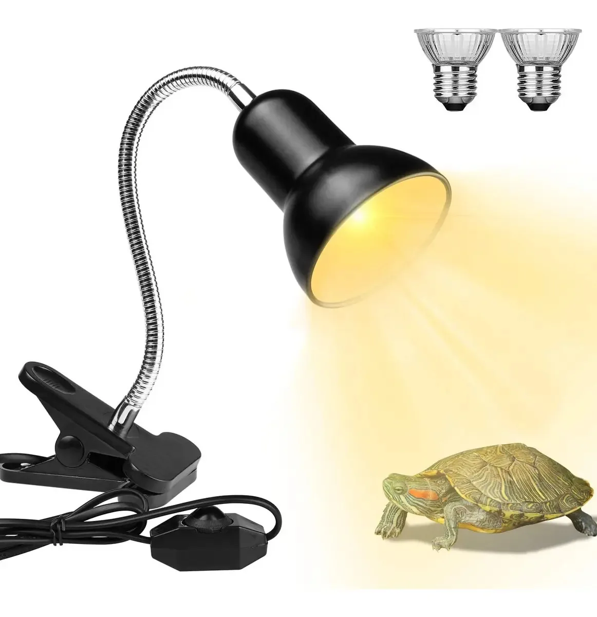 Lâmpada para terrários de répteis e anfíbiosJitnetiy Lámpara de calor - 50W e índice UVB de 10
